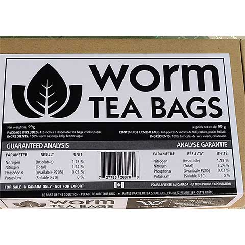 worm tea bags